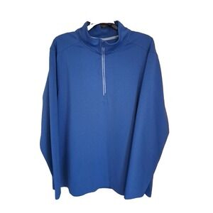Sport Tek Men's Heather Blue Quarter Zip Shirt Long Sleeve Pullover Pre-owned